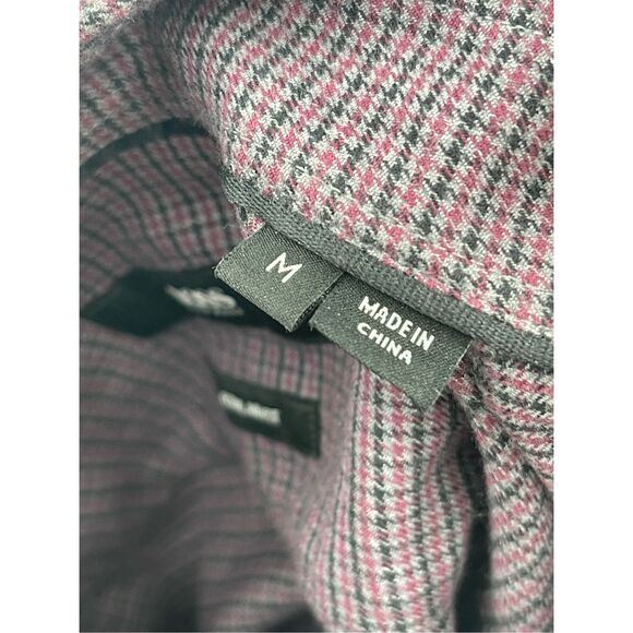 Hugo Boss Button Up Flannel Shirt Men Size Medium‎ Purple Gray Plaid Check - Picture 9 of 10